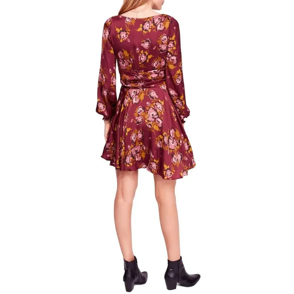 NWT 2 Free People Morning Light Satin Mini Dress MSRP $128